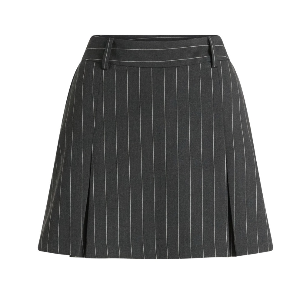 Classic Gray Pinstripe Skirt